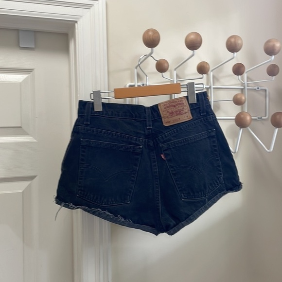 550 Levi's - Denim Vintage Cutoff Jean Shorts - Black - Size 10 - Picture 8 of 12